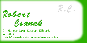 robert csanak business card